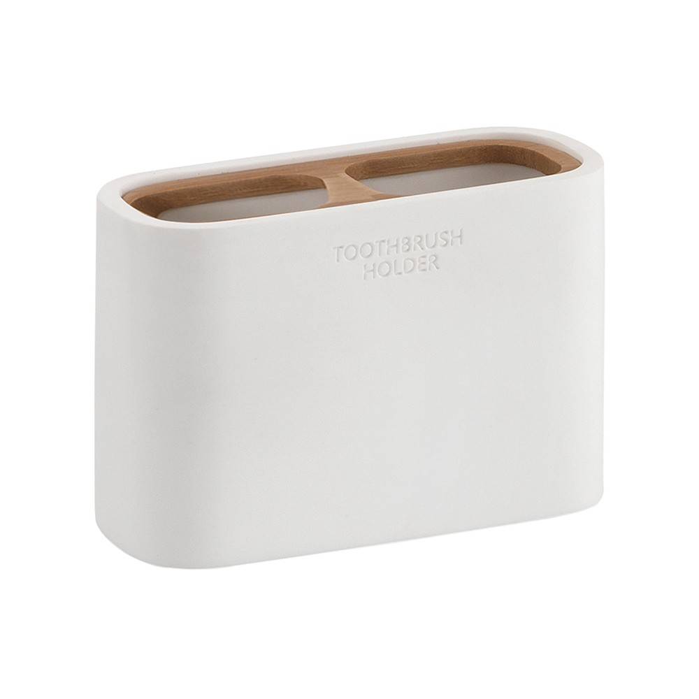 Set portaspazzolini e dosasapone d'appoggio Gedy linea Ninfea bianco matt