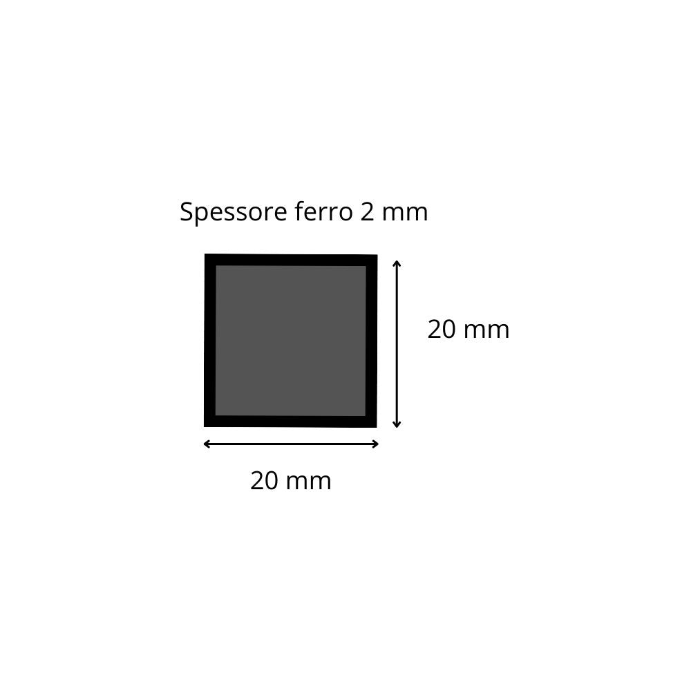 Tubolare ferro 20x20